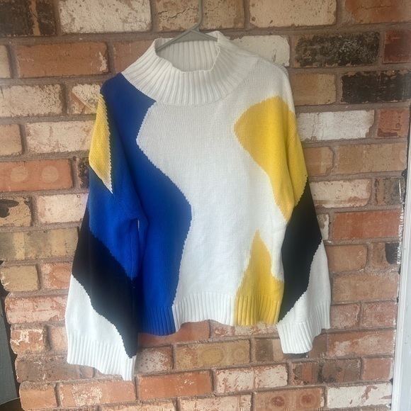 Anthropologie CALLAHAN Mock Neck Color Block sweater,All Products : American Fashion Style Bags On Sale